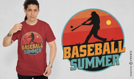 Design de camiseta de verão de beisebol