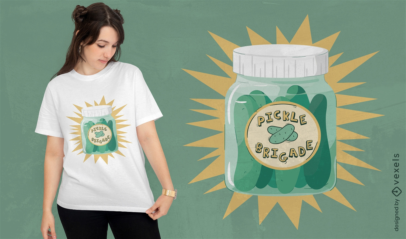 Design de camiseta Jar of Pickles