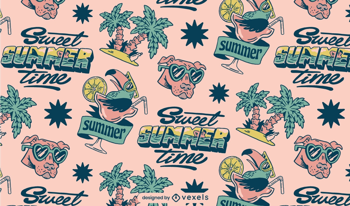 Design de padrão de verão doce