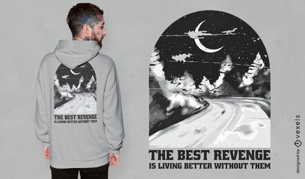 Autobahn des Rache-Zitat-T-Shirt-Designs