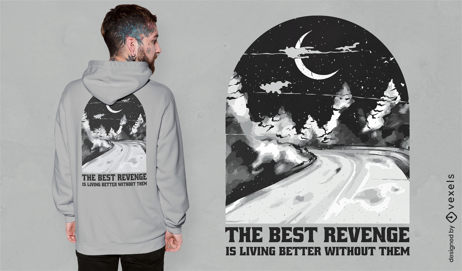 Highway of revenge quote t-shirt design