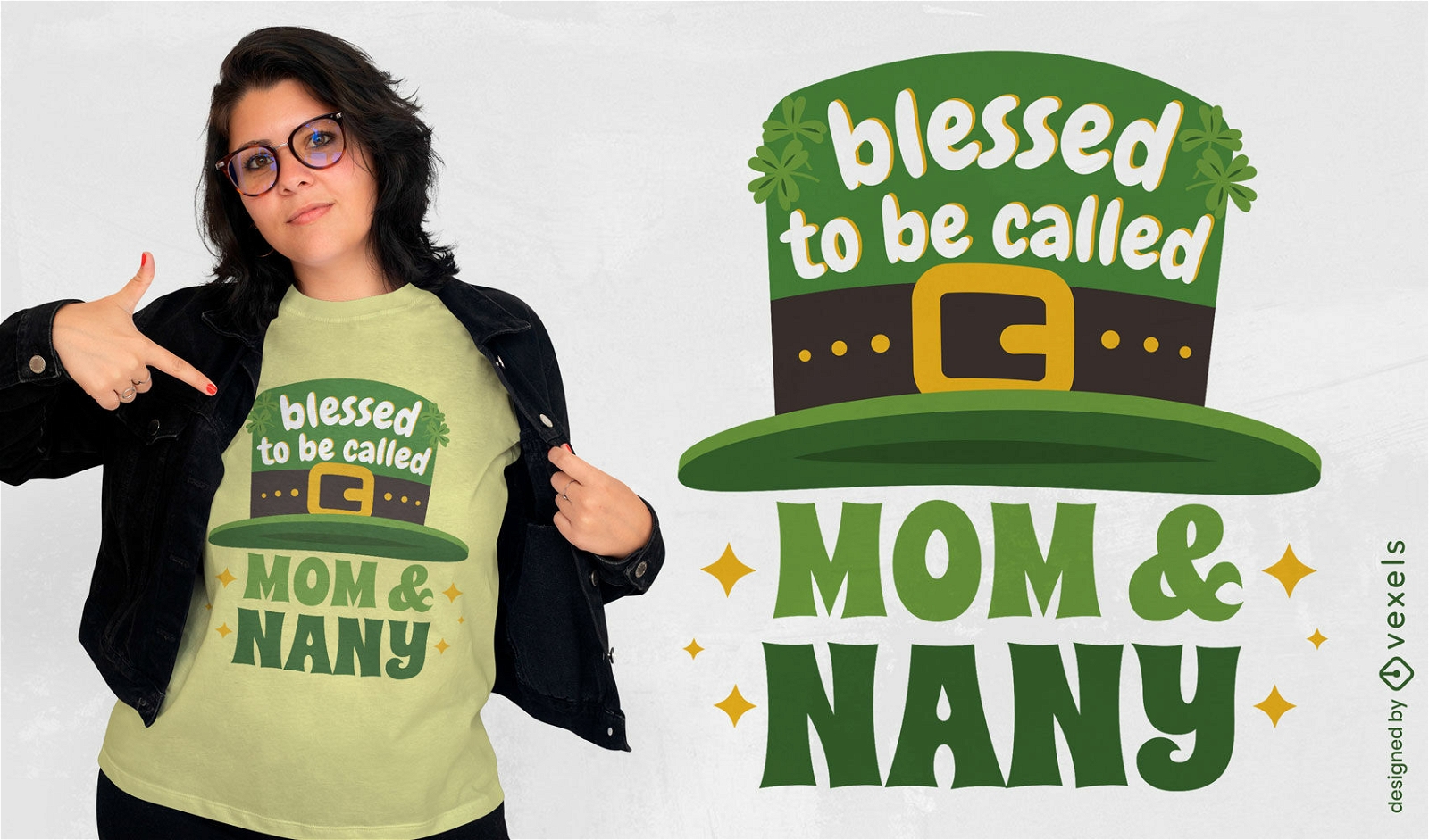 Diseño de camiseta del día de Nanny St Patrick
