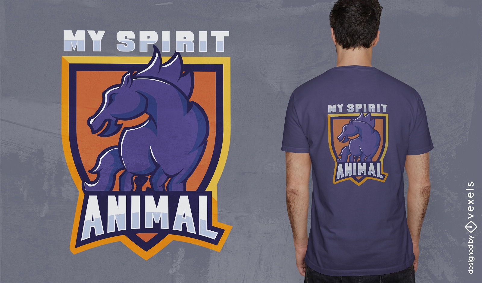 Diseño de camiseta de espíritu de caballo.
