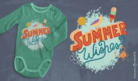 Summer wishes t-shirt design