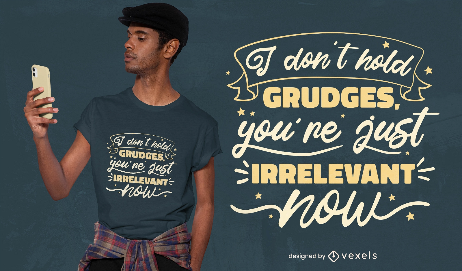 Confident quote lettering t-shirt design