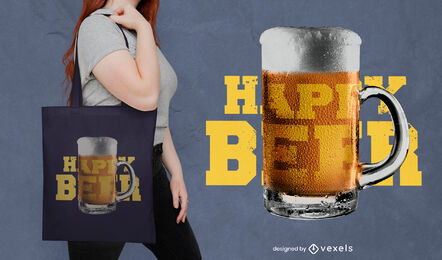 Bier-Zitat-Einkaufstasche-Design