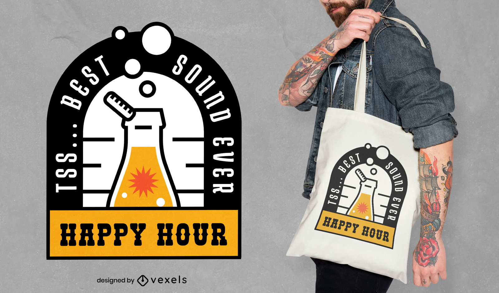 Diseño de camiseta de cerveza happy hour