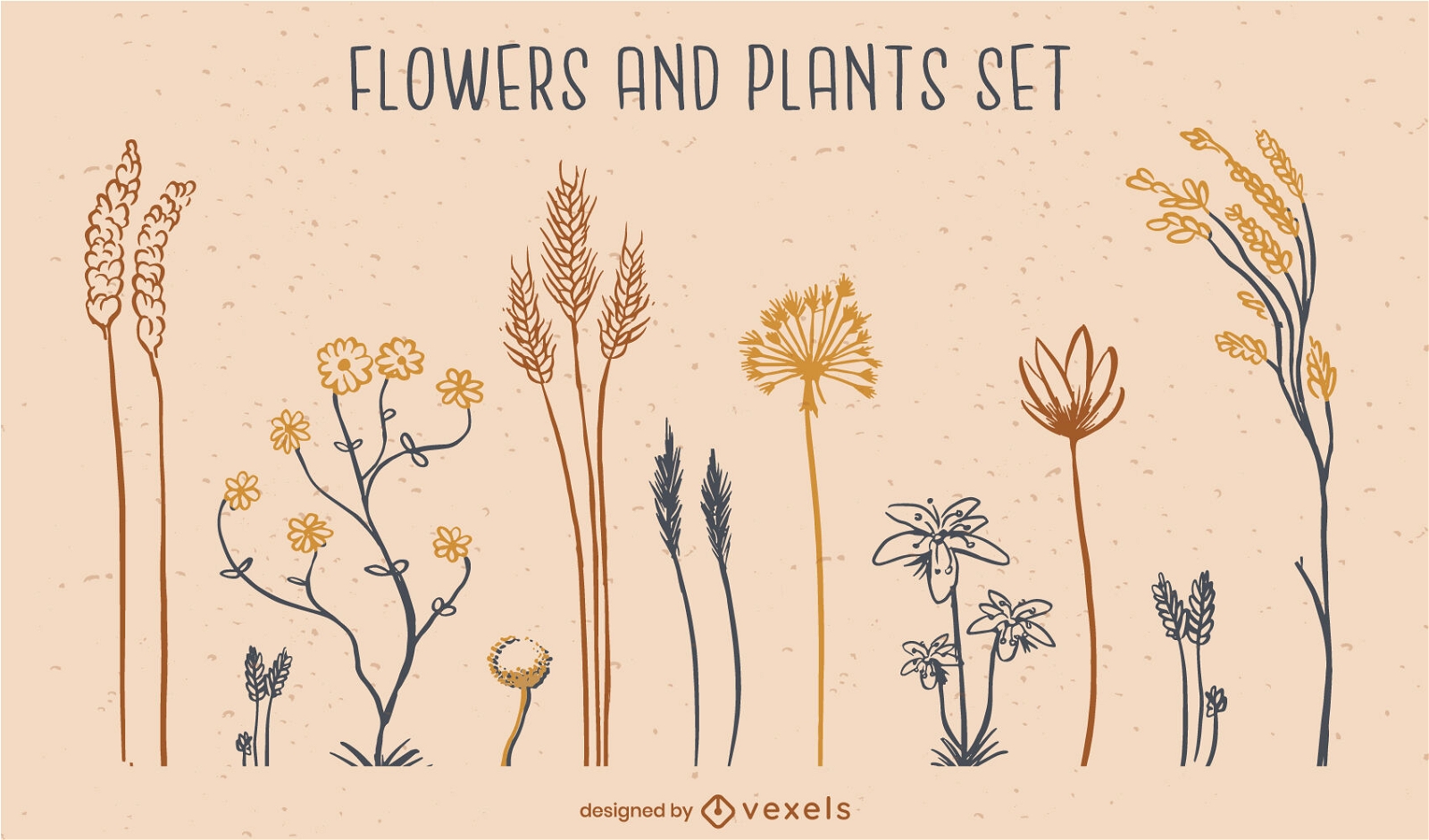 Blumen und Pflanzen Naturset