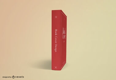 Book cover and spine mockup design