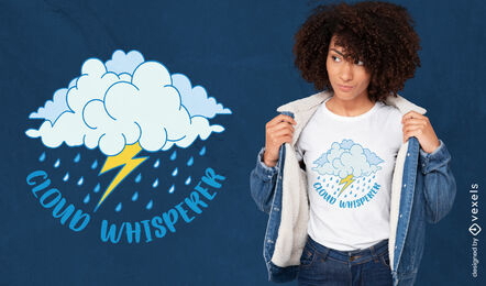Nuvem com design de camiseta de tempestade de raios