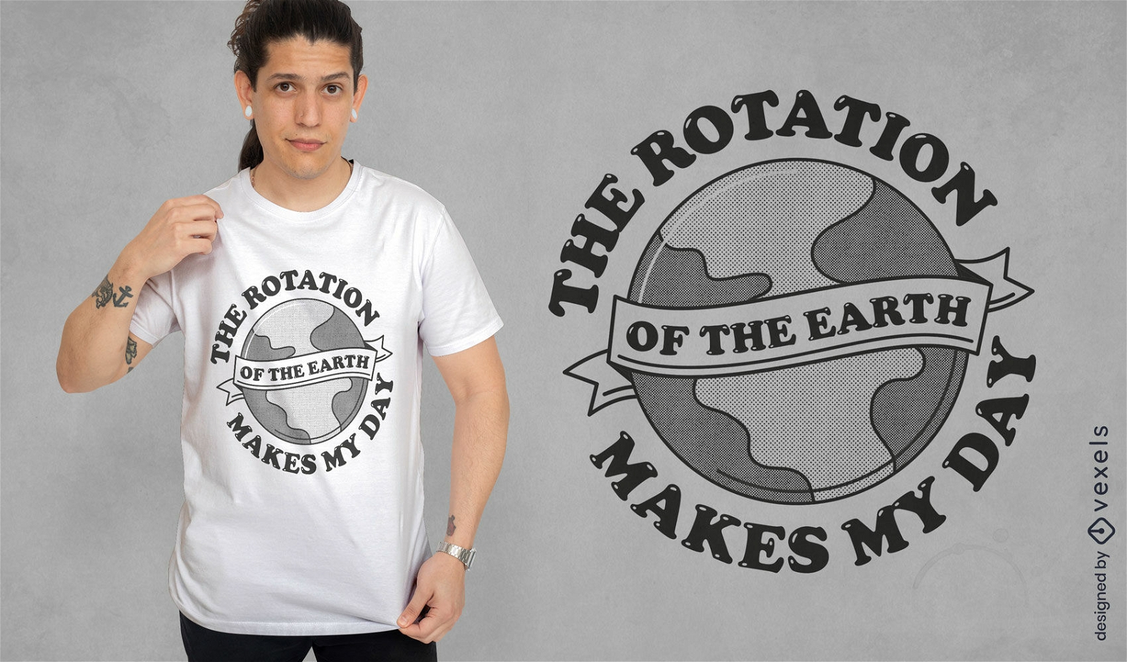 Planet Erde im Weltraum-T-Shirt-Design