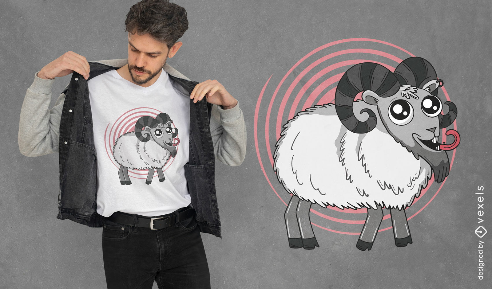 REQUEST Cartoon goat t-shirt design