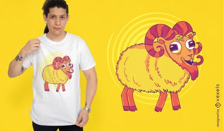 Crazy ram animal t-shirt design