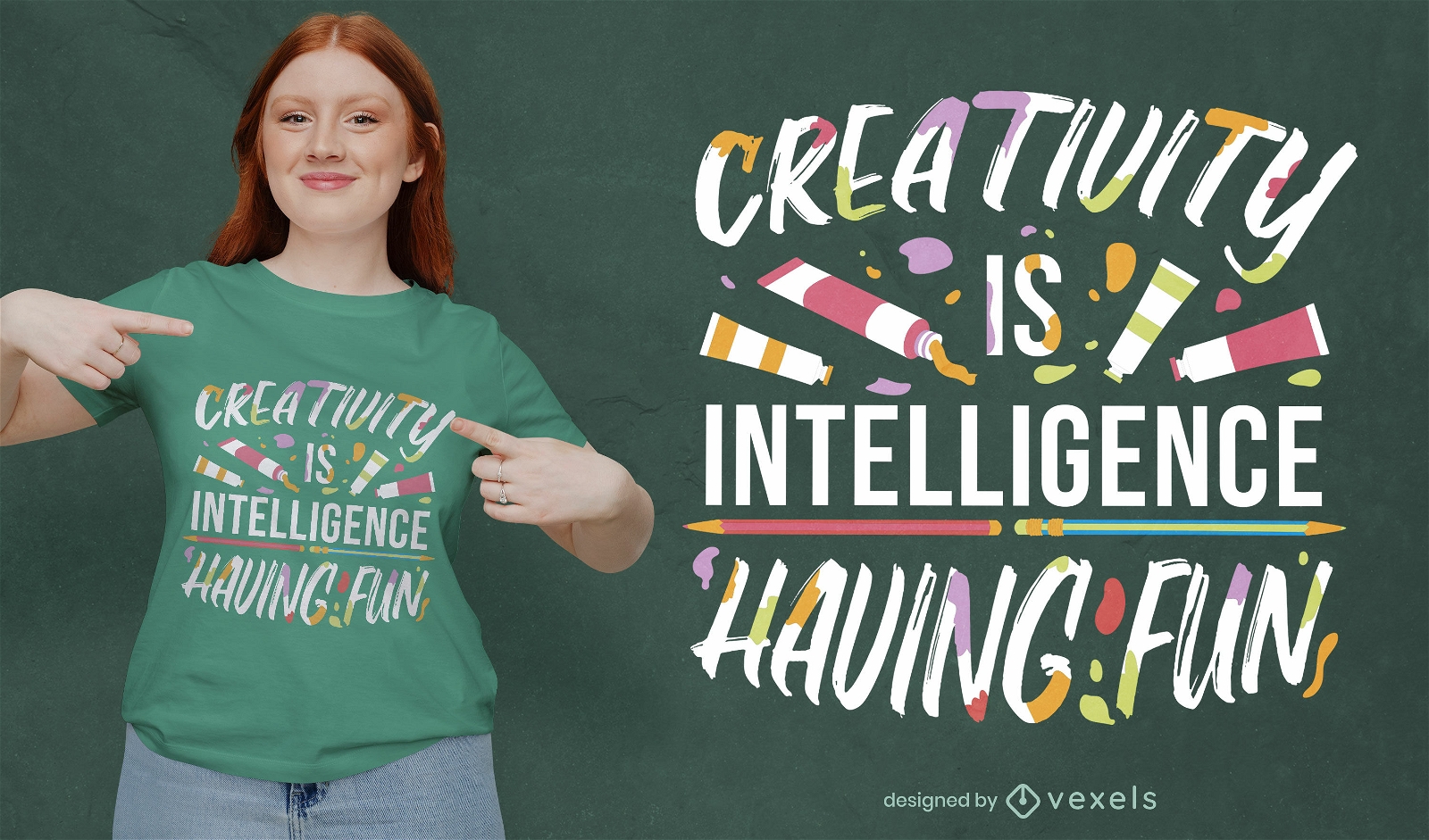 Painting and creativity quote t-shirt design
