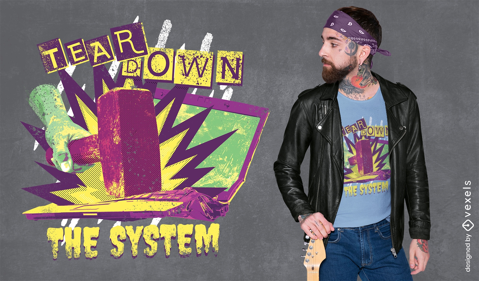Tear down the system t-shirt design