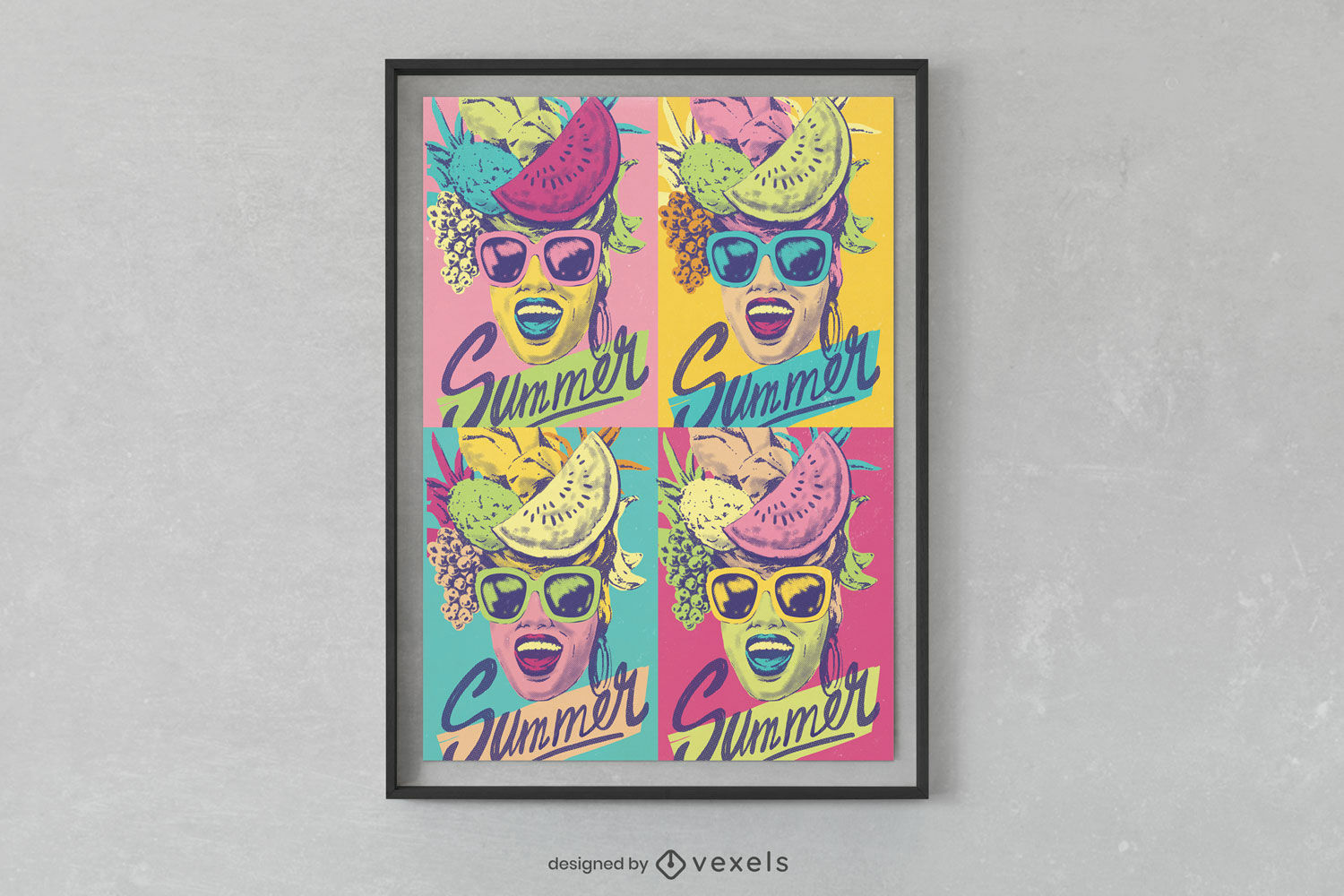 Design de cartaz de verão pop art