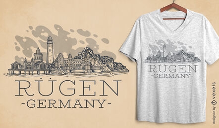 Design de t-shirt Rugen Germany skyline