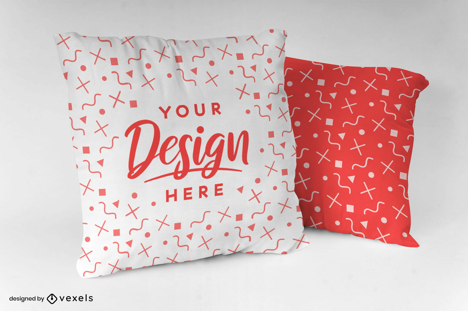 Throw pillow pair mockup design