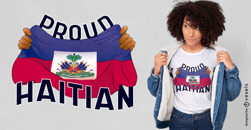 Design de camiseta haitiana orgulhosa