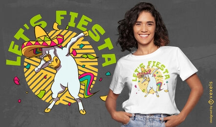 Mexican unicorn dabbing t-shirt design