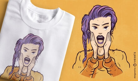 Surprised woman t-shirt design