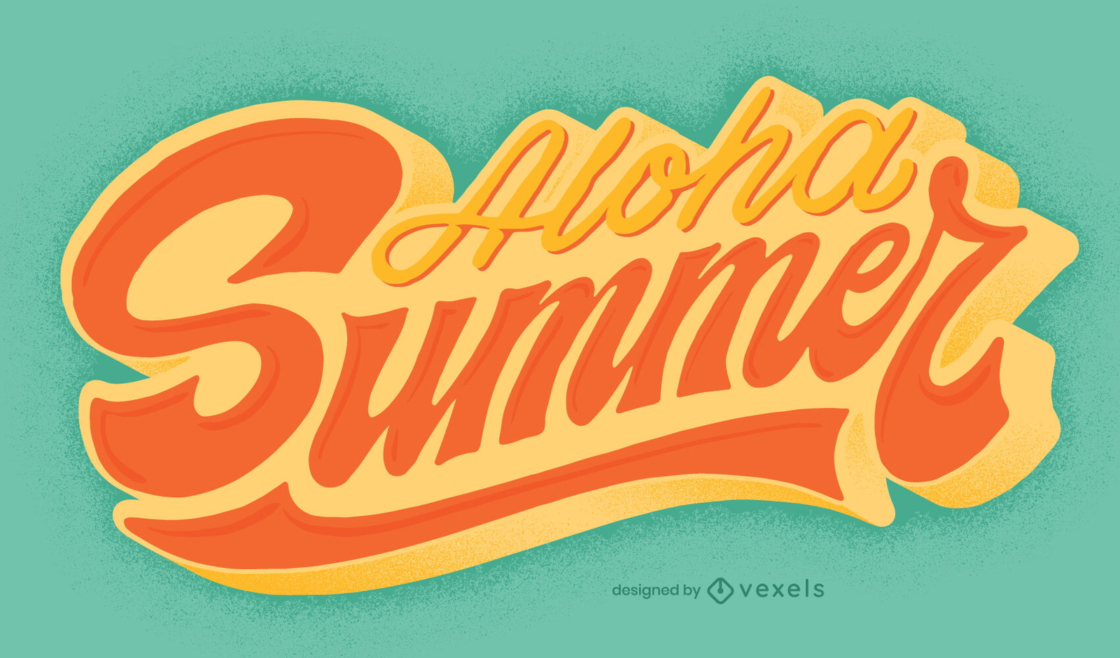 70's retro summer lettering