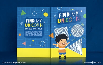 Happy child and mazes book cover design