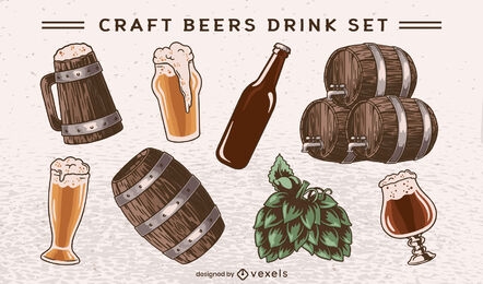 Craft beer drink set design