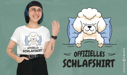 Poodle dog animal sleeping t-shirt design