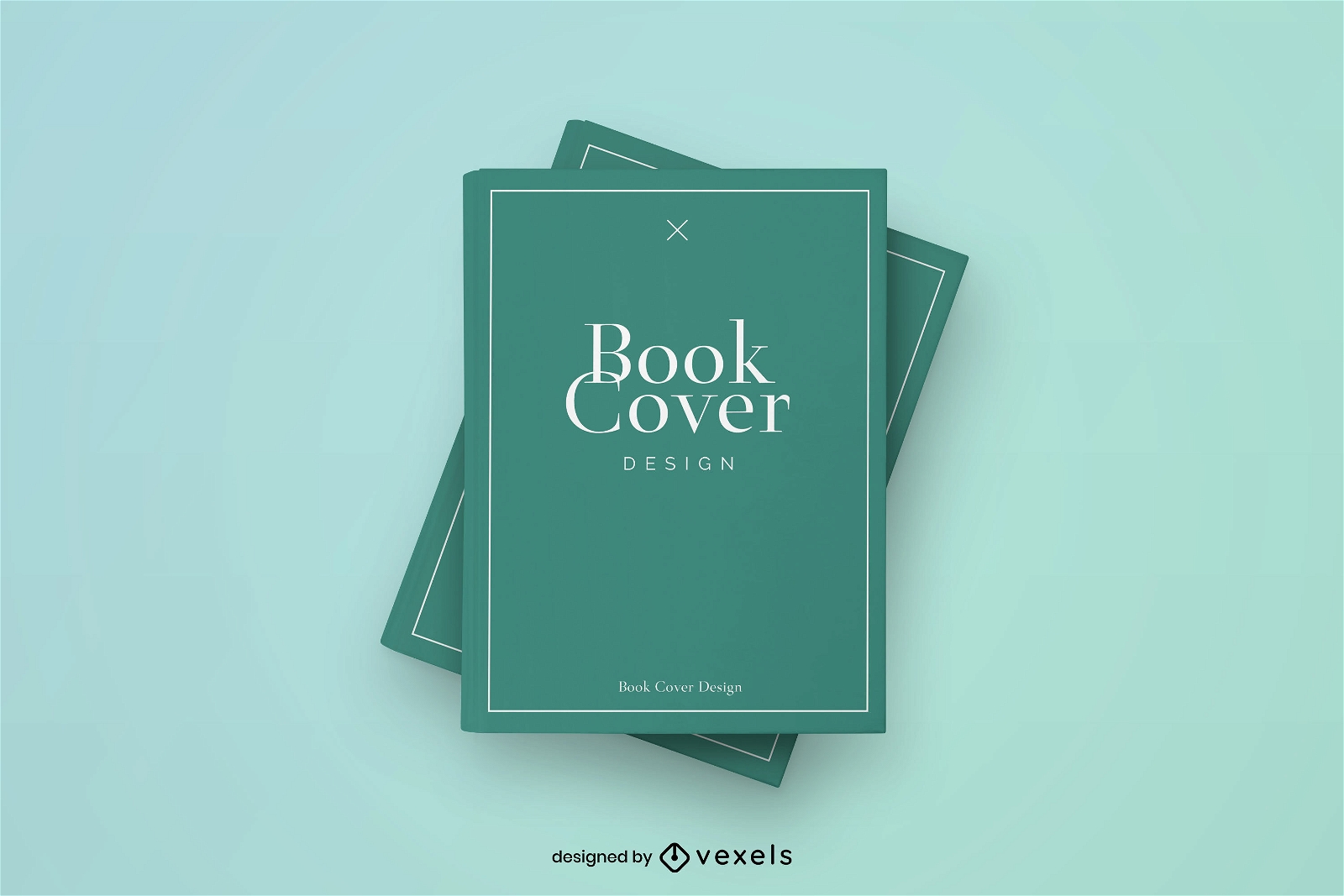 Book covers pile mockup design