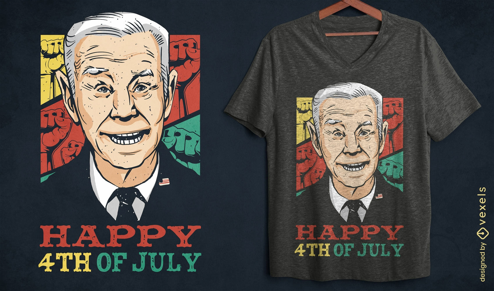 Biden politician in juneteenth t-shirt design