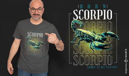 Geborenes Skorpionhoroskop psd T-Shirt Design