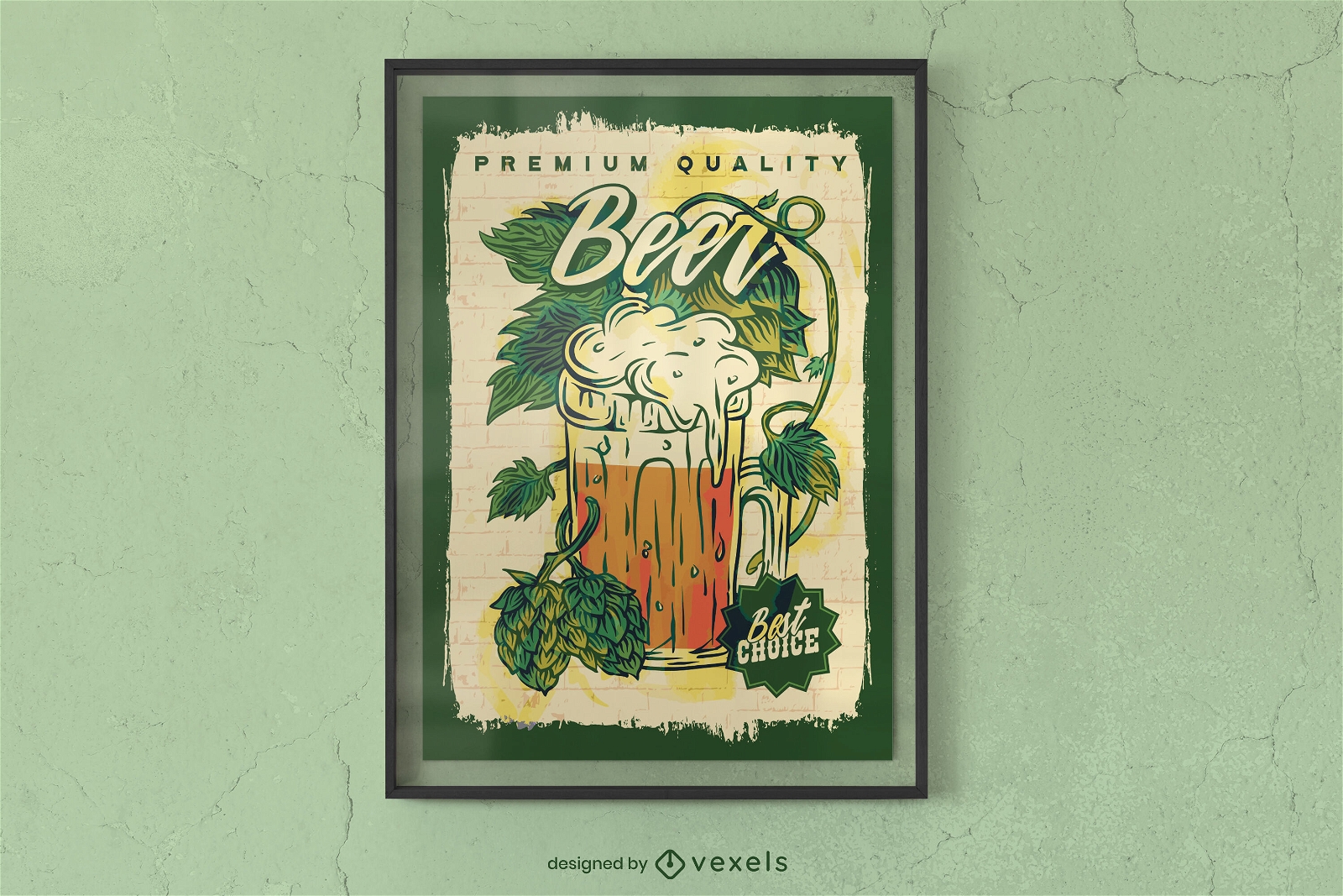 Design de cartaz de cerveja de qualidade