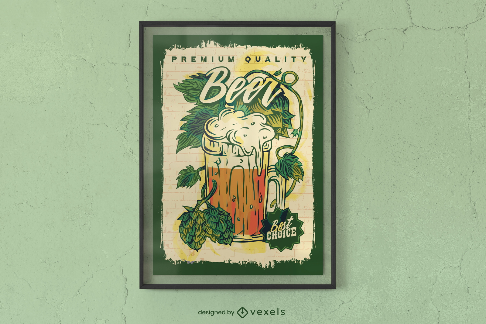 Diseño de carteles de cerveza de calidad.