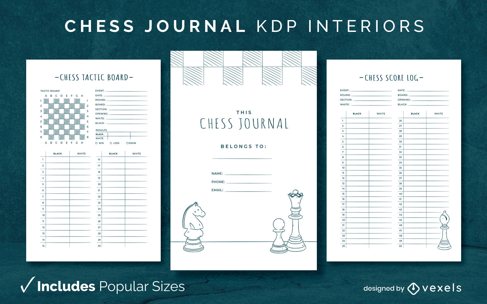Chess Journal Design Template KDP