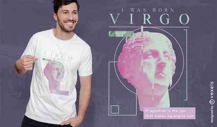 Geborenes Jungfrau-PSD-T-Shirt-Design