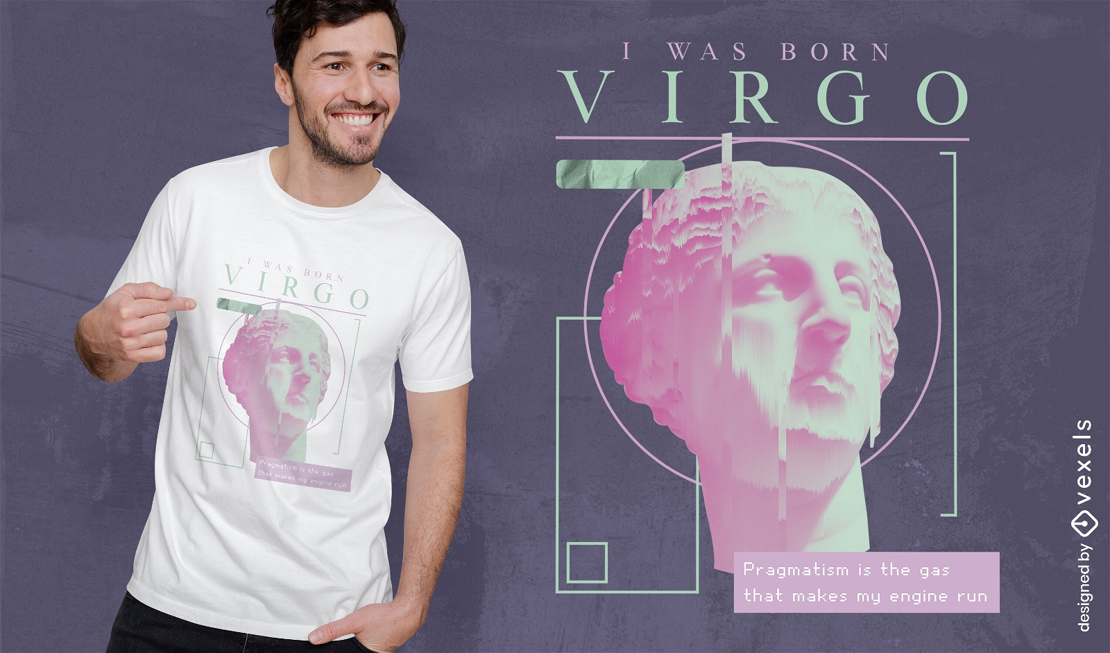 Born virgo psd t-shirt design