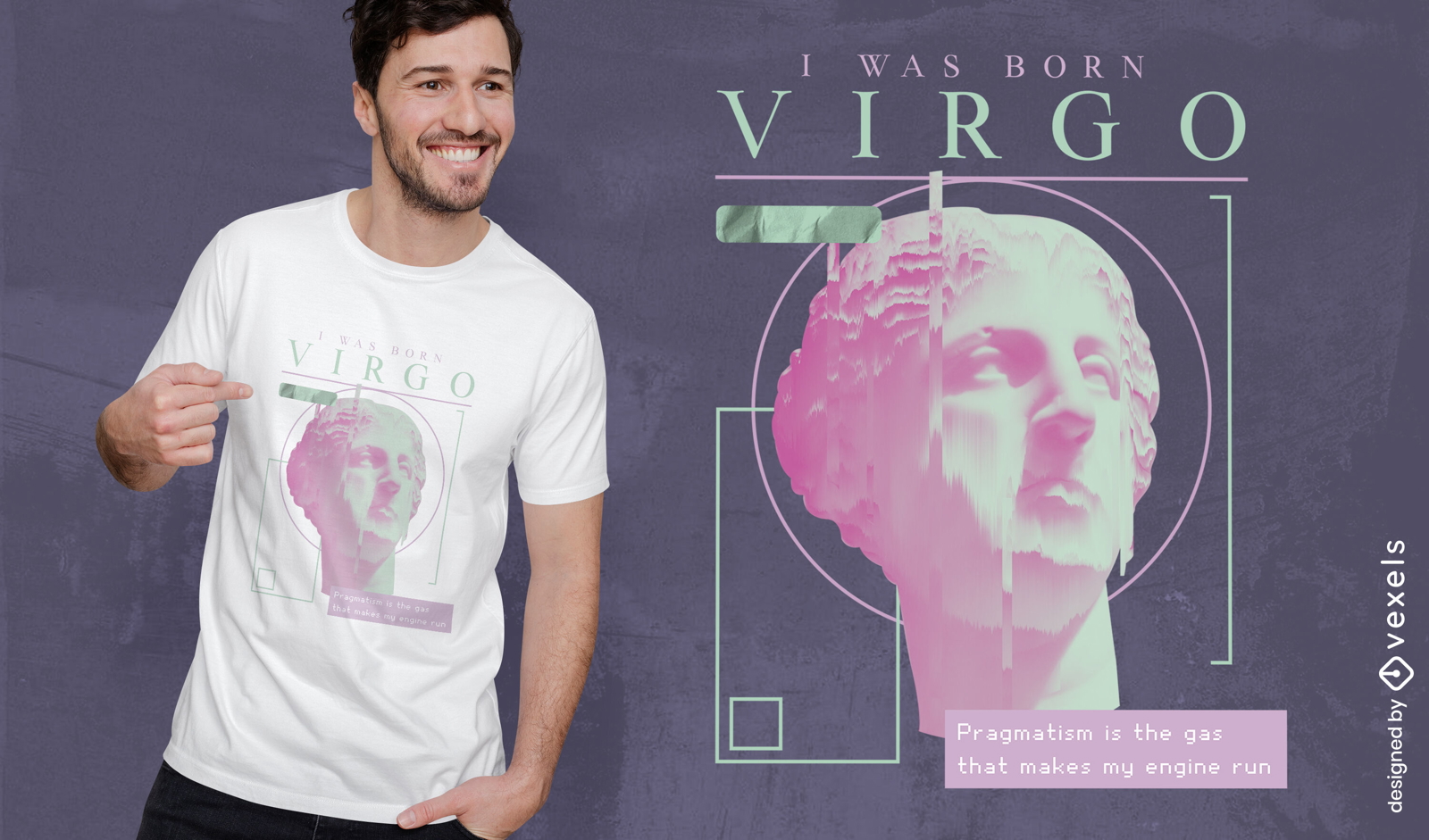 Dise?o de camiseta psd nacido virgo