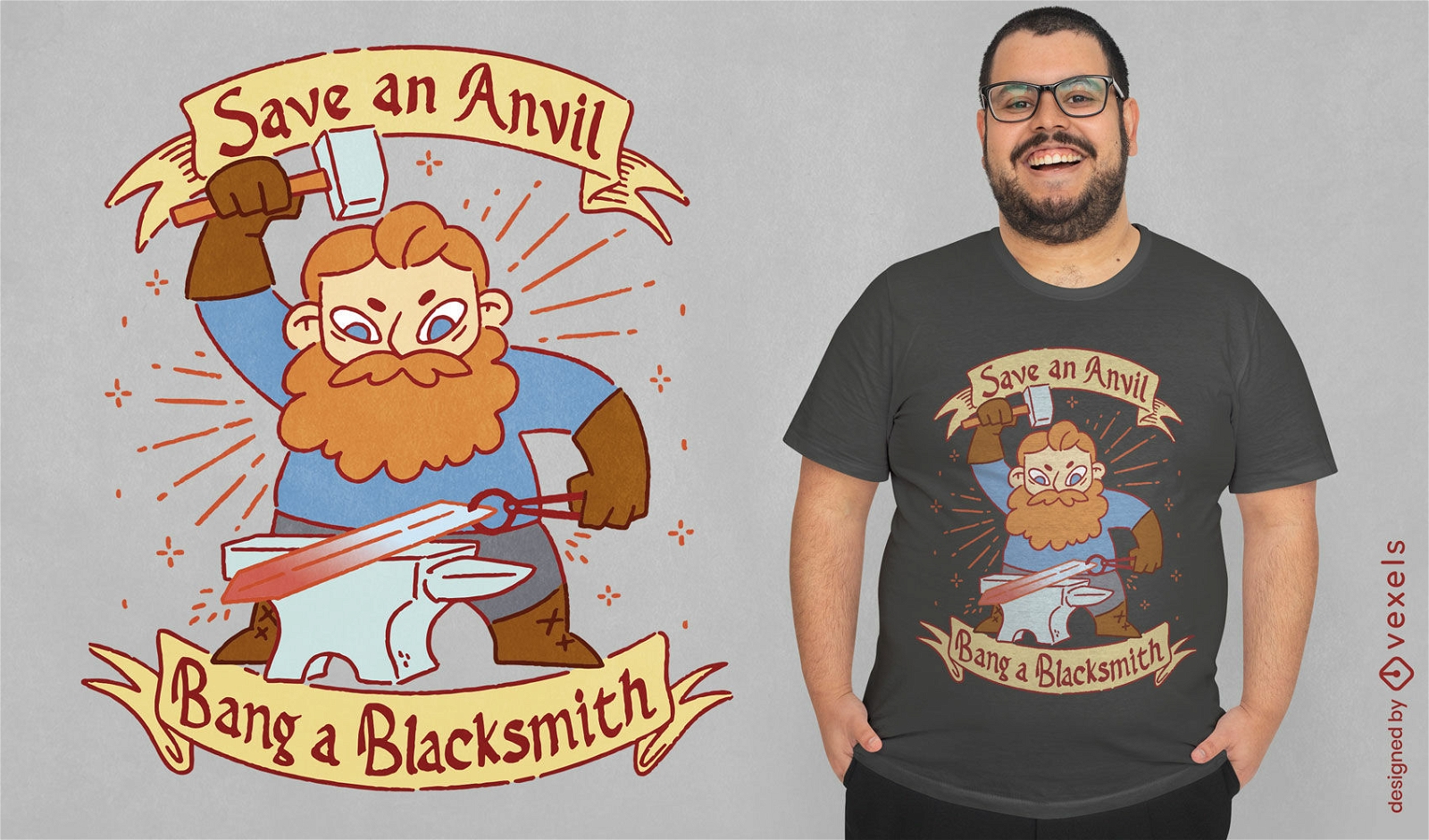 Funny blacksmith quote t-shirt design