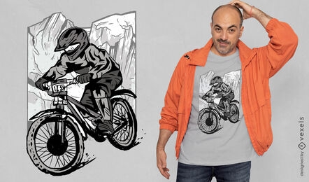 Design de camiseta de transporte de bicicleta de montanha