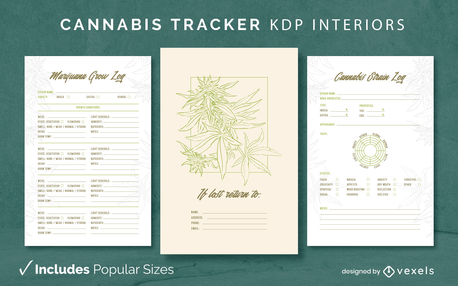 Cannabis Tracking Log Template KDP Interior Design