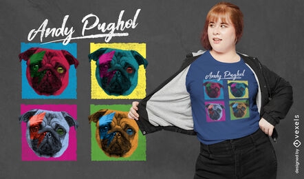 Pop art french bulldogs t-shirt design
