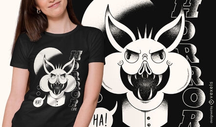 Diseño de camiseta de cerdo monstruo aterrador