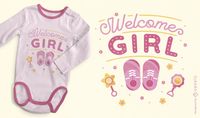Welcome Baby Girl T shirt Design Vector Download