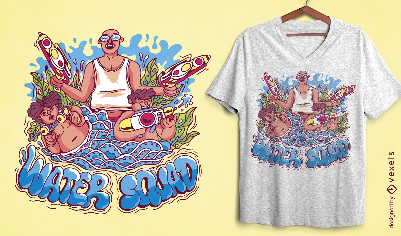 Dise?o de camiseta del festival del agua de Songkran.