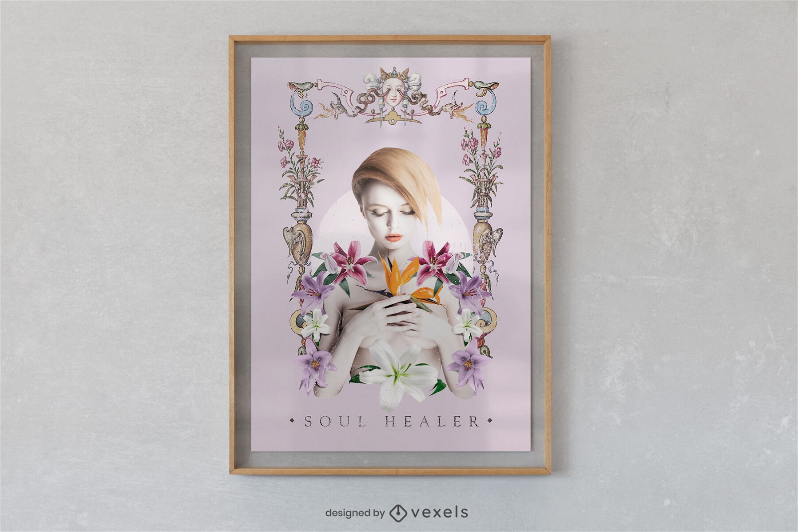 Woman soul healer poster design