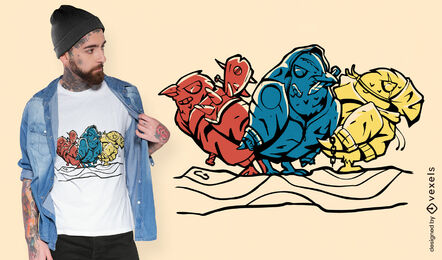 Vogelgang-T-Shirt-Design