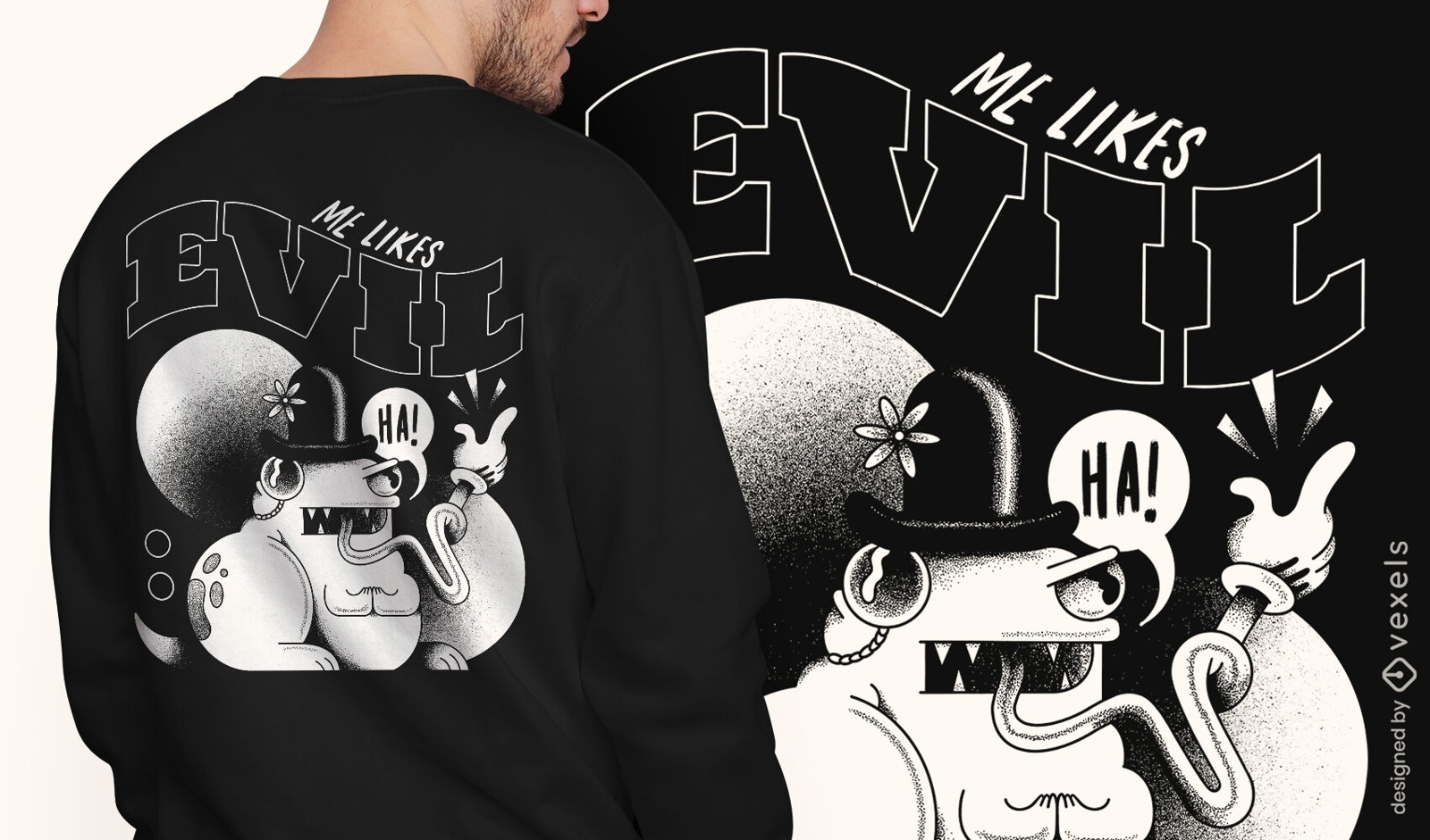 Evil frog monster t-shirt design