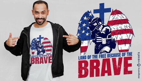 Brave soldier USA t-shirt design