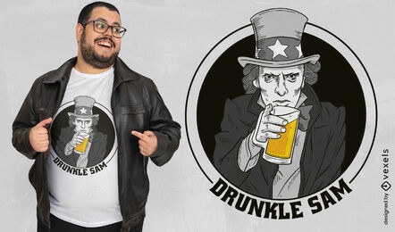 Uncle Sam beer t-shirt design